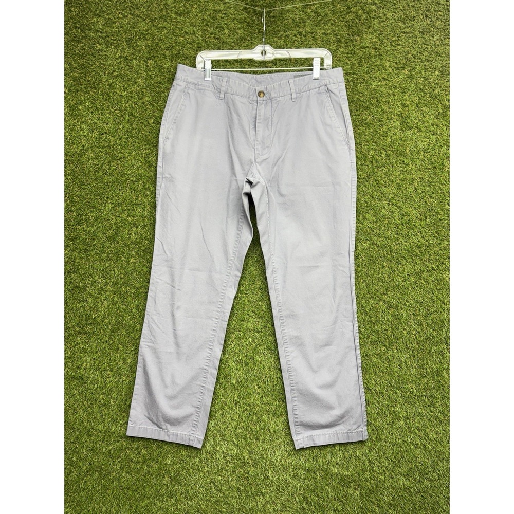 Bonobos Pants Mens 35x32 Gray Chino Slim Fit Tapered Dress Casual Office
